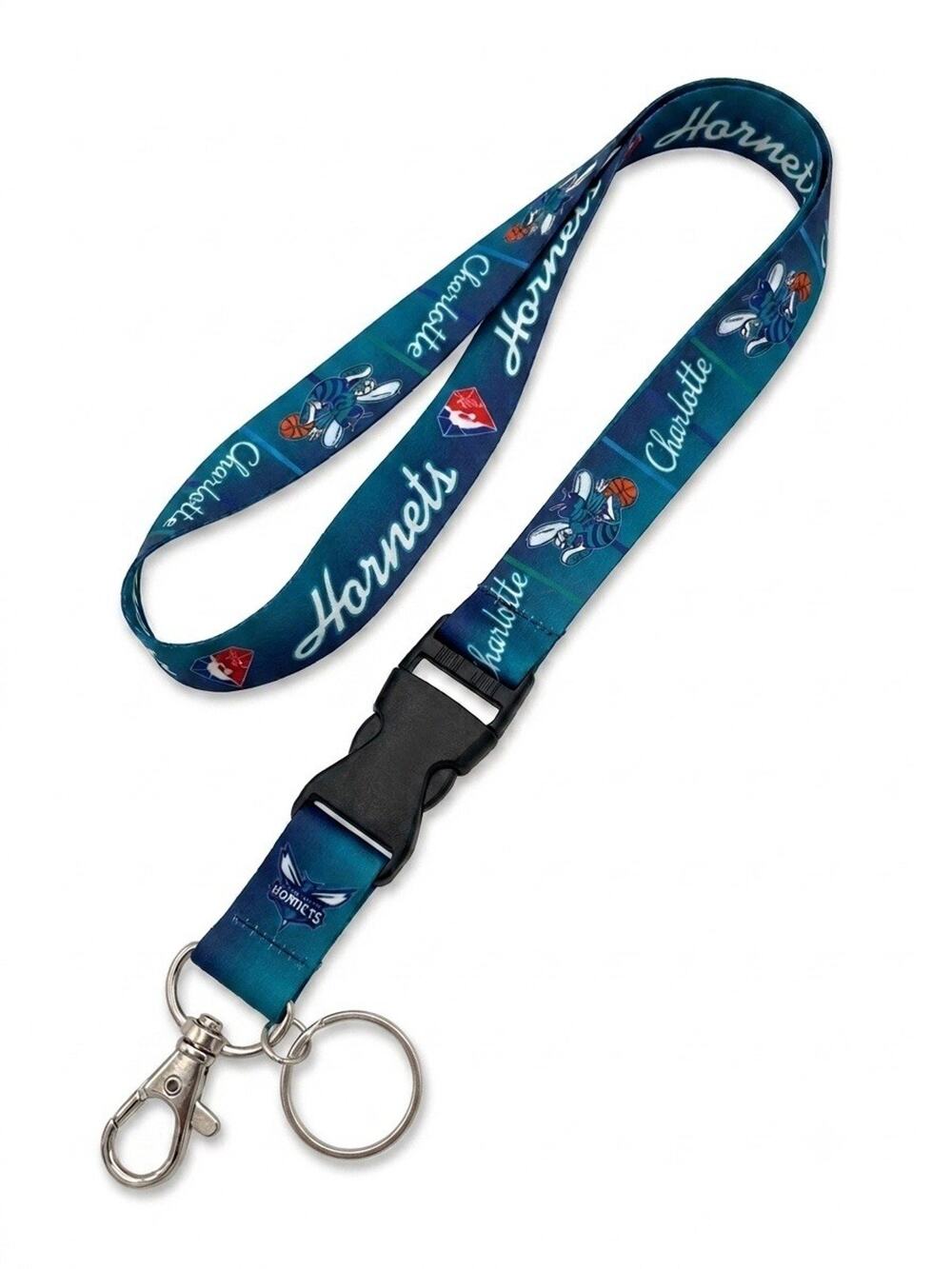 Charlotte Hornets Reversible Graphic Detachable Lanyard